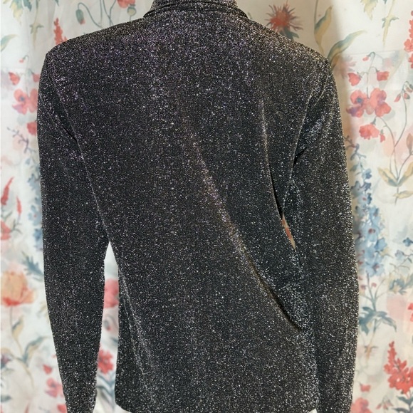 Vintage Chico's Black Jacket with Silver Shimmer - Picture 4 of 7